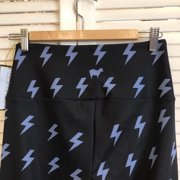 NWT Goldsheep Lightning Fit GS Bolt Blue Leggings Medium - Picture 9 of 11